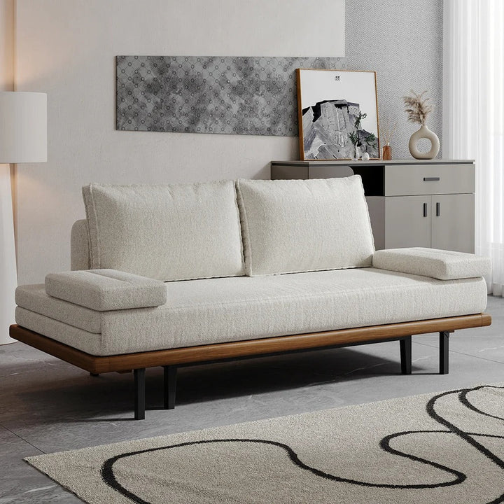 Naysa Solid Wood Sofa Come Bed for Living Room