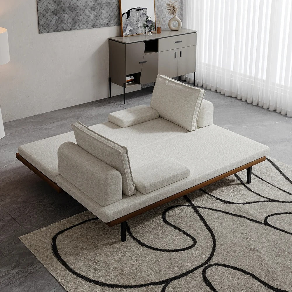 Naysa Solid Wood Sofa Come Bed for Living Room