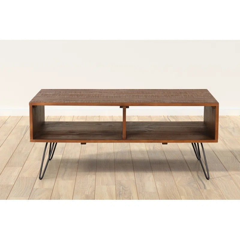 Kavya Metal and Wooden Coffee Table for Living Room