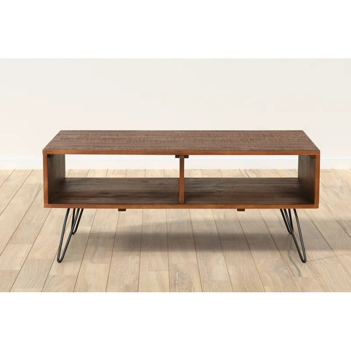 Kavya Metal and Wooden Coffee Table for Living Room