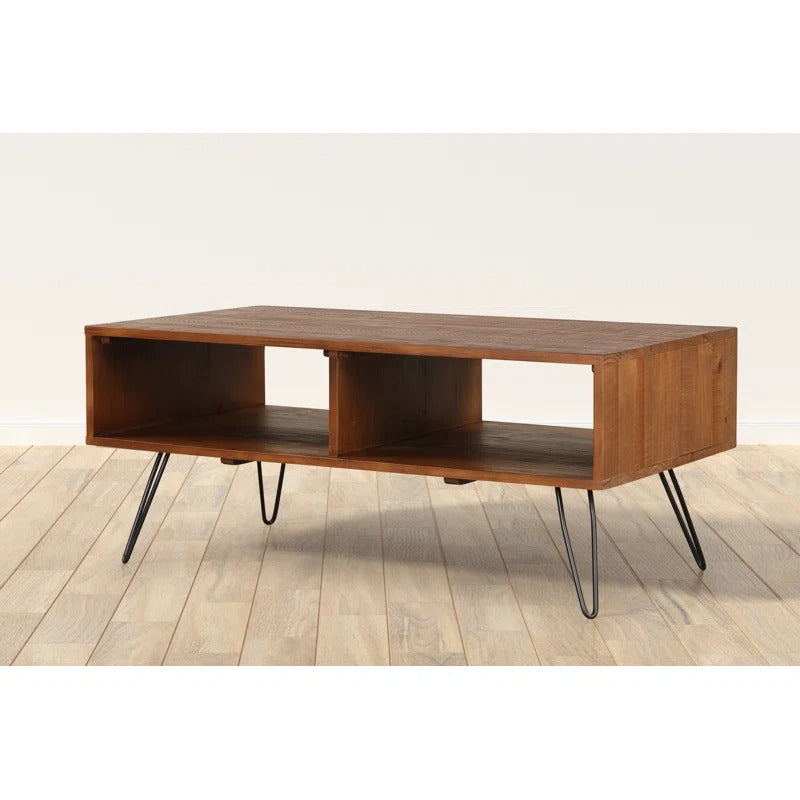 Kavya Metal and Wooden Coffee Table for Living Room
