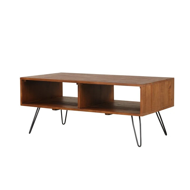 Kavya Metal and Wooden Coffee Table for Living Room