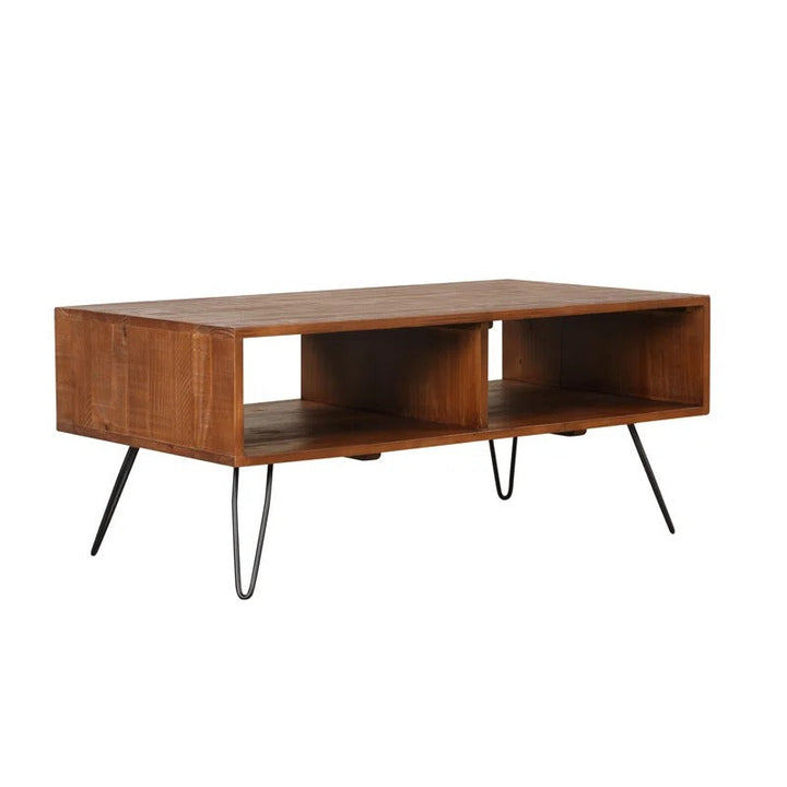 Kavya Metal and Wooden Coffee Table for Living Room