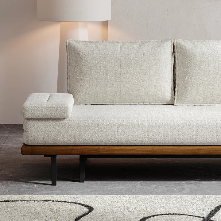 Naysa Solid Wood Sofa Come Bed for Living Room