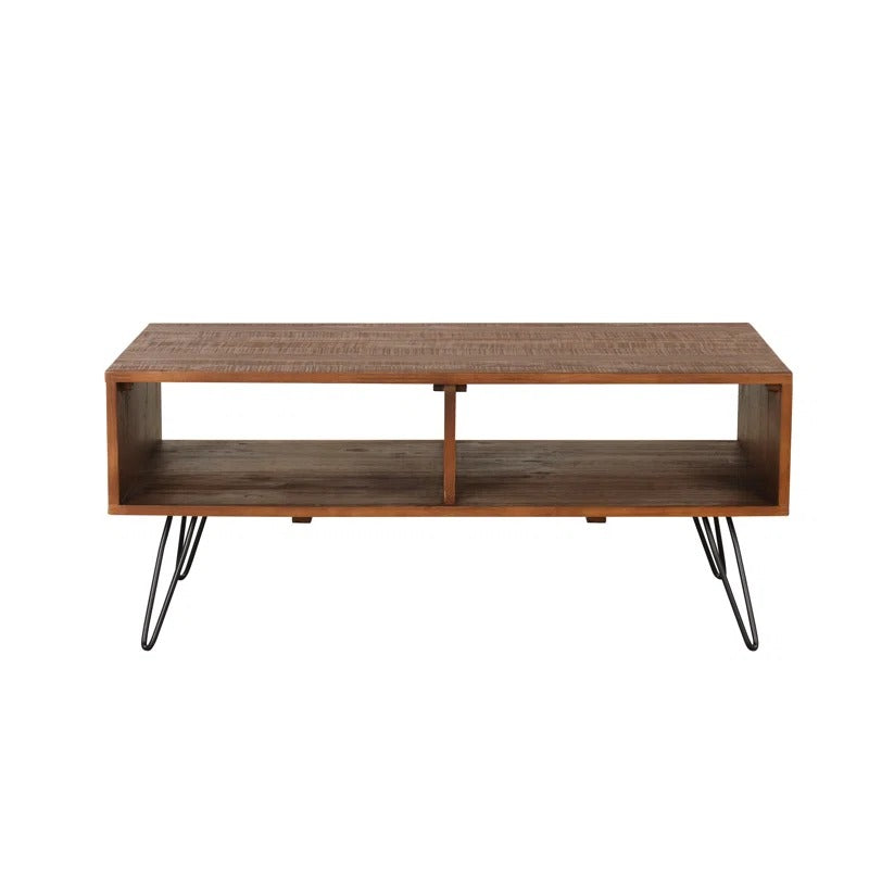 Kavya Metal and Wooden Coffee Table for Living Room