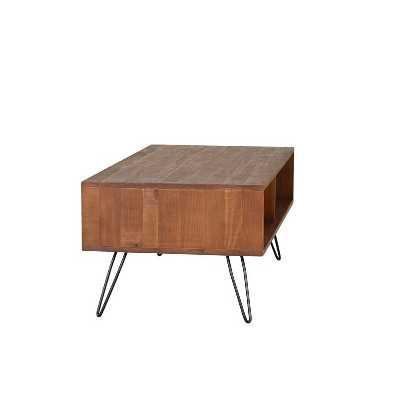Kavya Metal and Wooden Coffee Table for Living Room