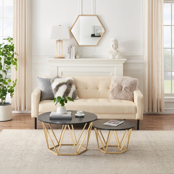 Andrew Metal And Marble Top Coffee Table