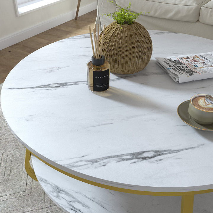 Somerset Coffee Table With Marble Top