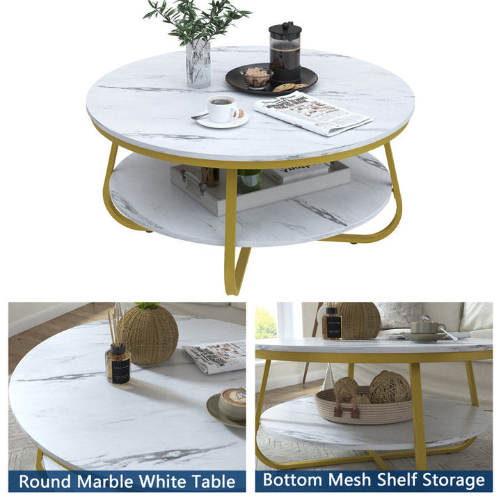 Somerset Coffee Table With Marble Top