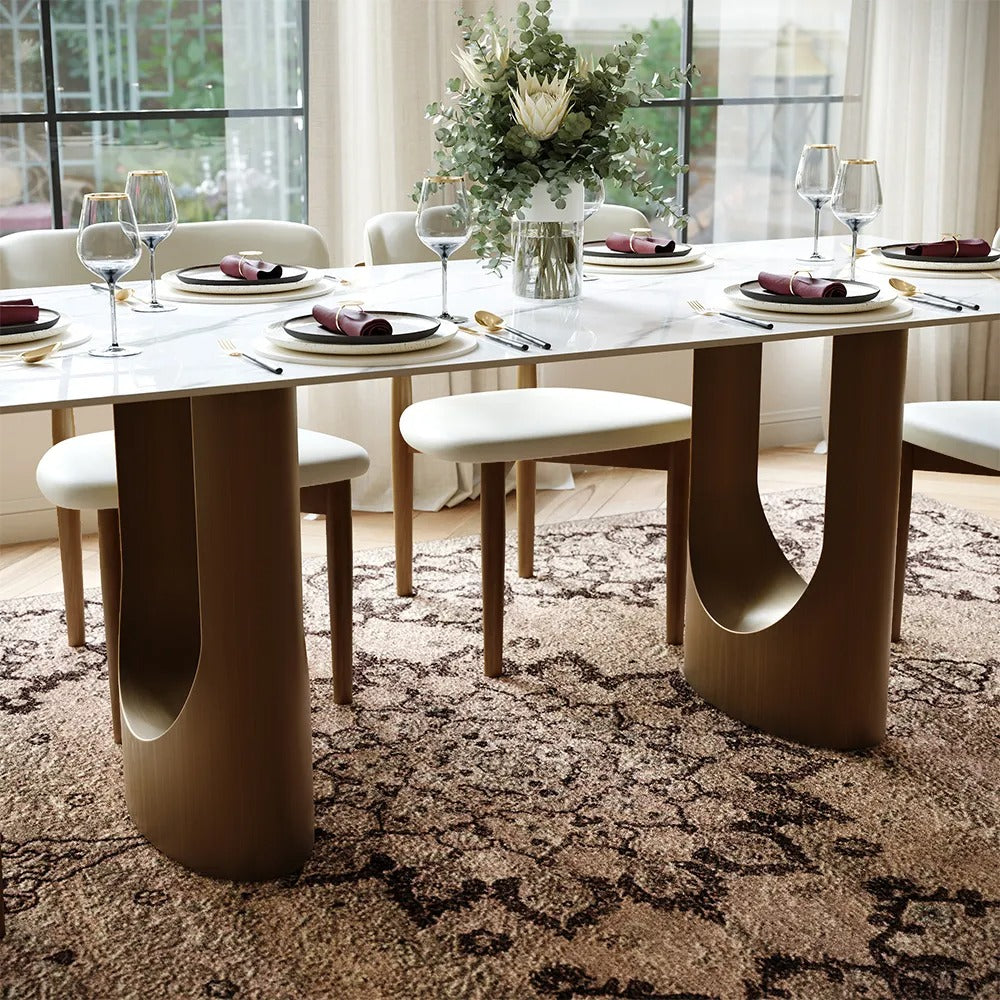 Mikhail 7 Pieces Modern Luxury Dining Table Set for 6