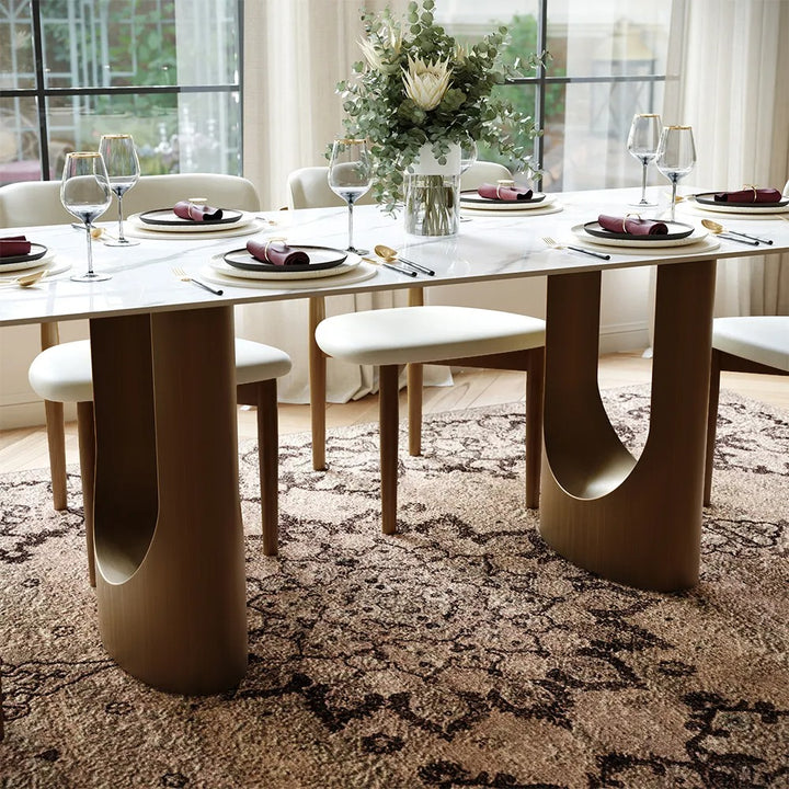 Mikhail 7 Pieces Modern Luxury Dining Table Set for 6