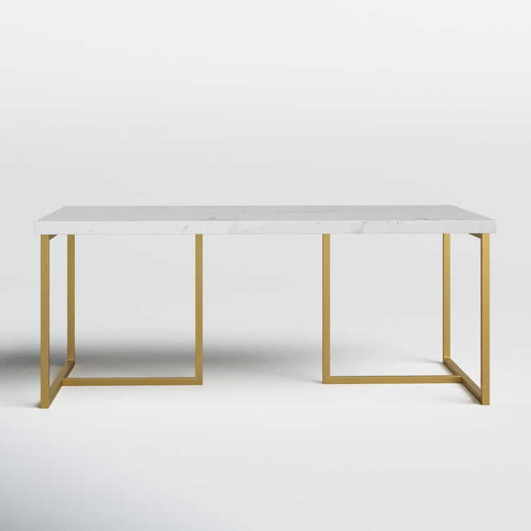 Nicole Metal And Marble Top Coffee Table