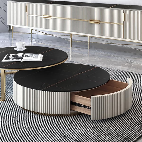 Samantha Metal And Marble Top Coffee Table