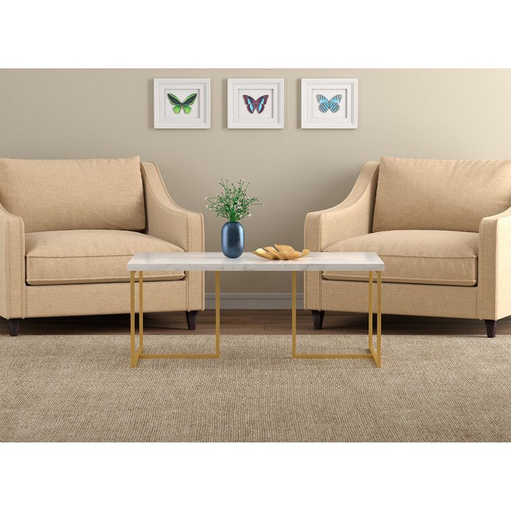Nicole Metal And Marble Top Coffee Table