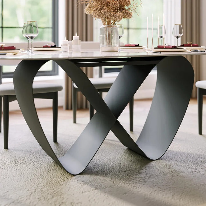 Nikolai 7 Pieces Modern Oval Dining Table Set for 6