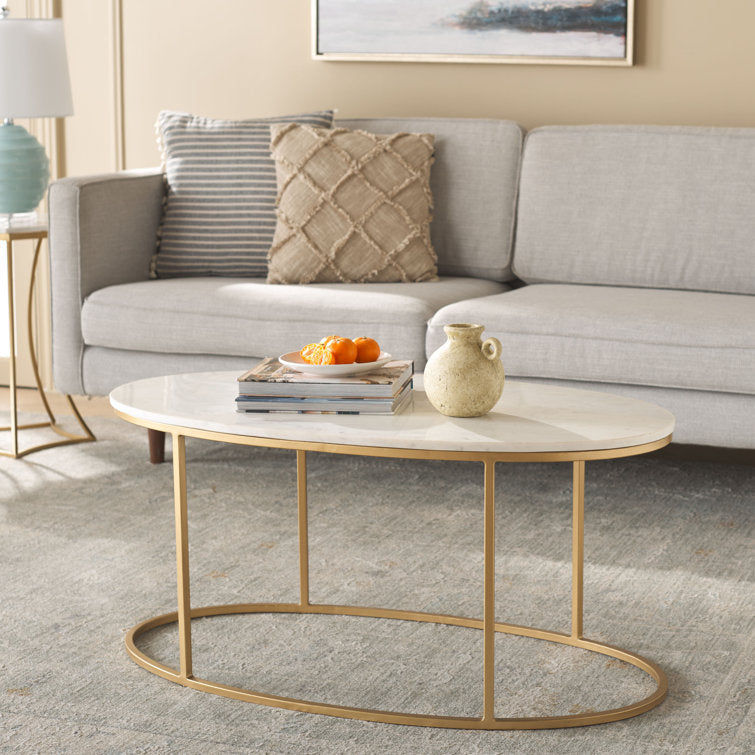 Ryan Metal And Marble Top Coffee Table