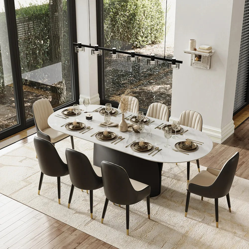 Sergei 9 Piece Modern Oval Dining Table Sets for 8