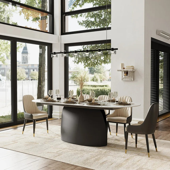 Sergei 9 Piece Modern Oval Dining Table Sets for 8