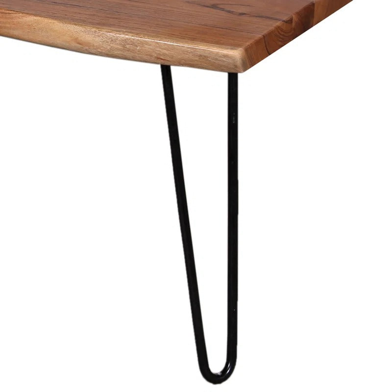 Ishita Solid Wood and Metal Coffee Table for Living Room