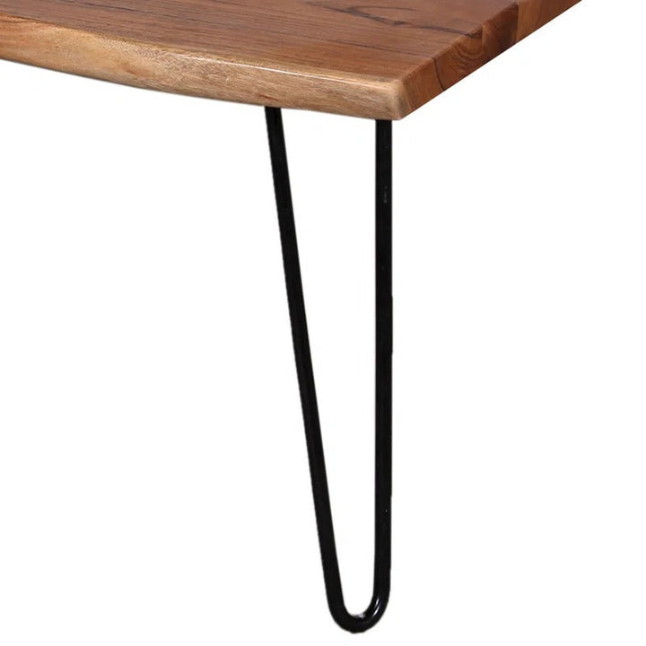 Ishita Solid Wood and Metal Coffee Table for Living Room