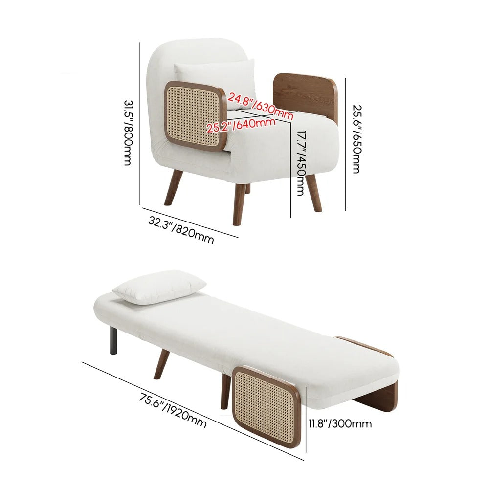 Shristi Solid Wood Sofa Come Bed for Living Room