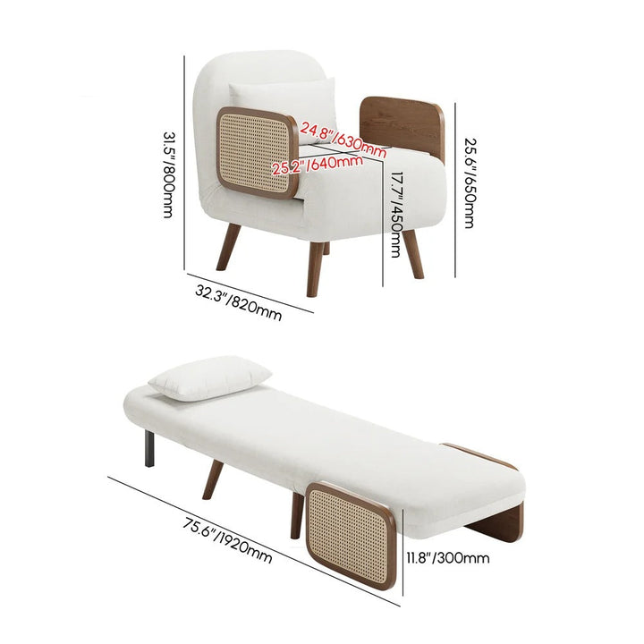 Shristi Solid Wood Sofa Come Bed for Living Room