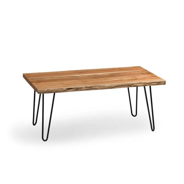 Ishita Solid Wood and Metal Coffee Table for Living Room