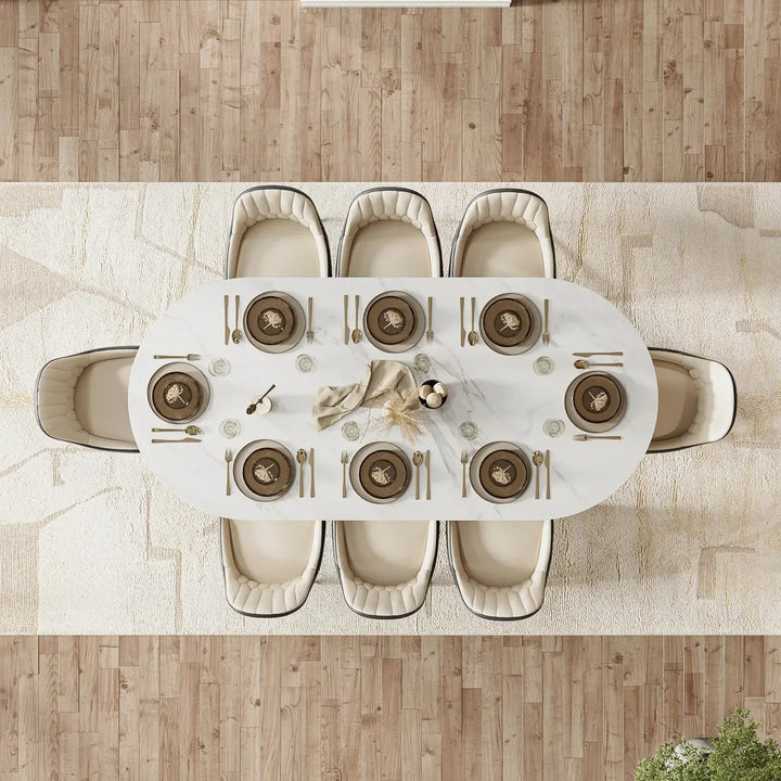 Sergei 9 Piece Modern Oval Dining Table Sets for 8