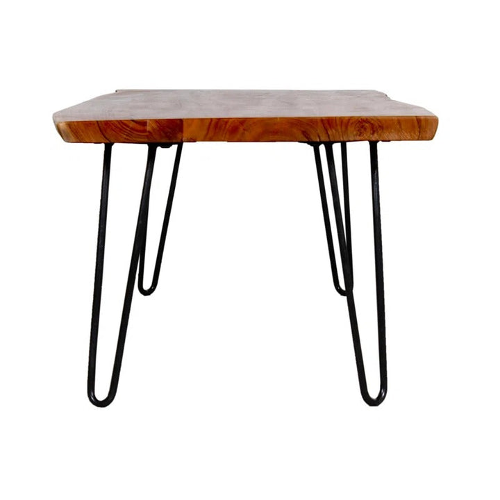 Ishita Solid Wood and Metal Coffee Table for Living Room
