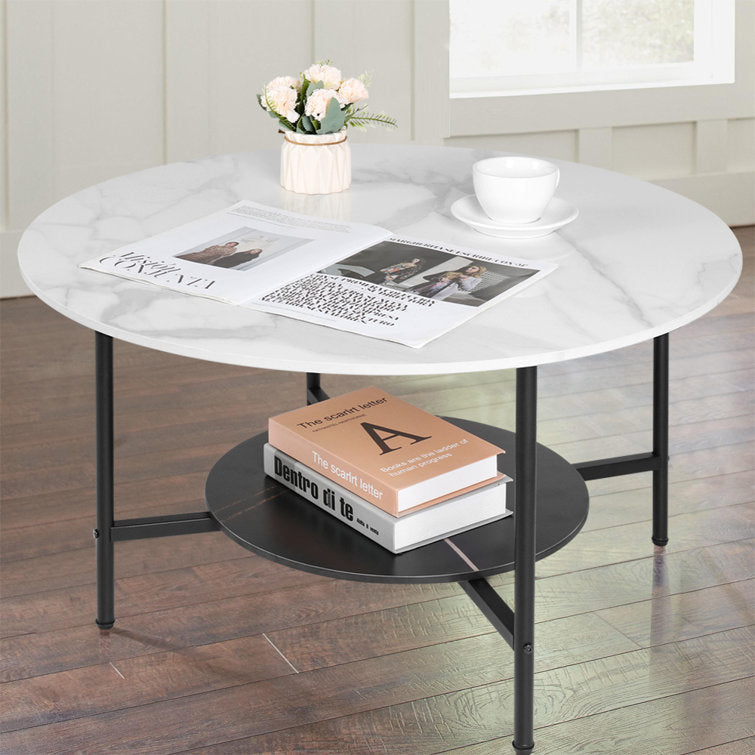 Brittany Metal And Marble Top Coffee Table