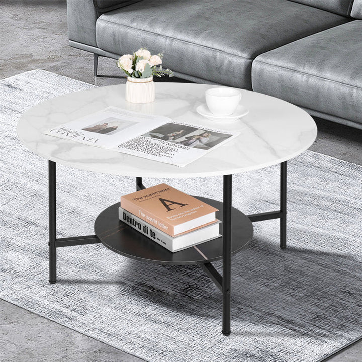 Brittany Metal And Marble Top Coffee Table