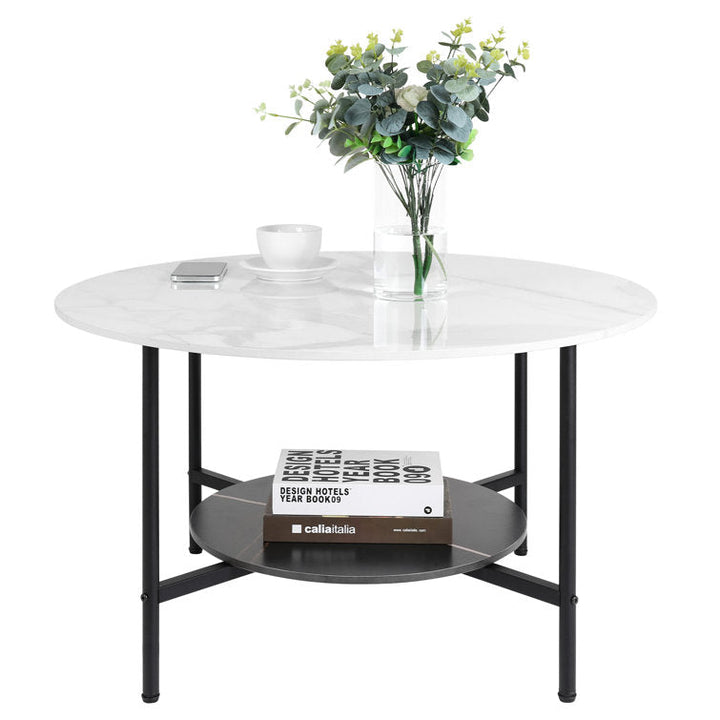 Brittany Metal And Marble Top Coffee Table