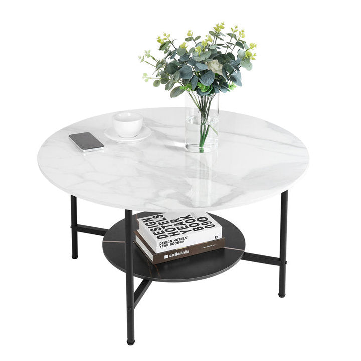 Brittany Metal And Marble Top Coffee Table
