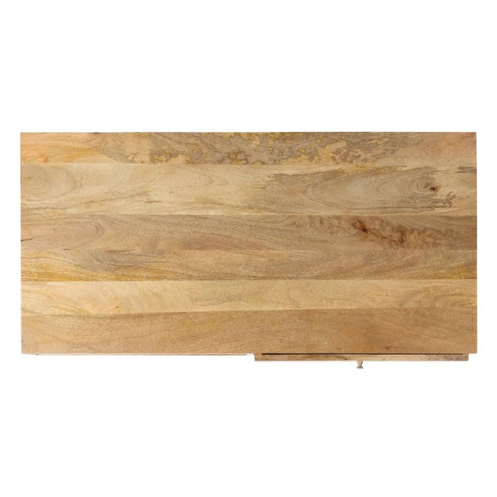 Diya Solid Wood and Metal Coffee Table for Living Room