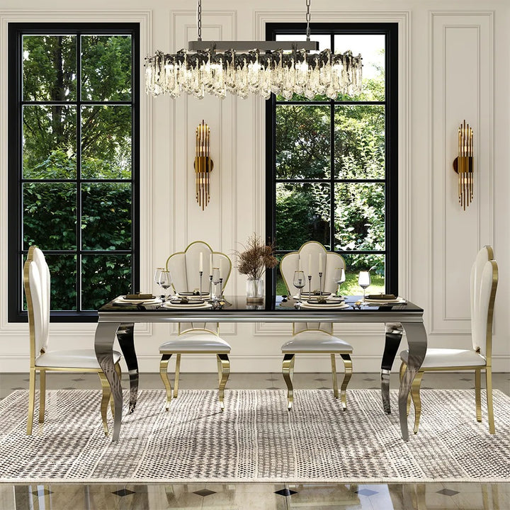 Andrei Glass Dining Table Set for 6