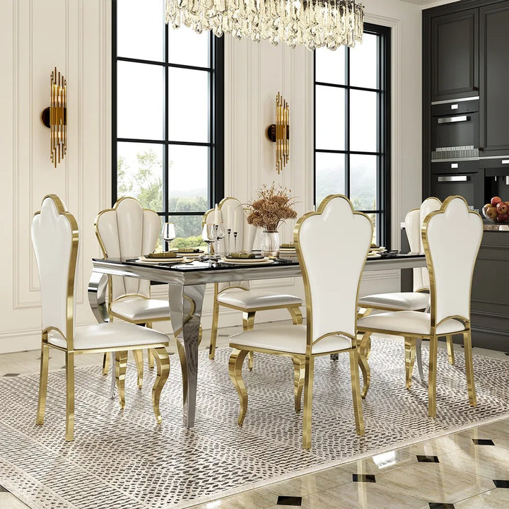 Andrei Glass Dining Table Set for 6