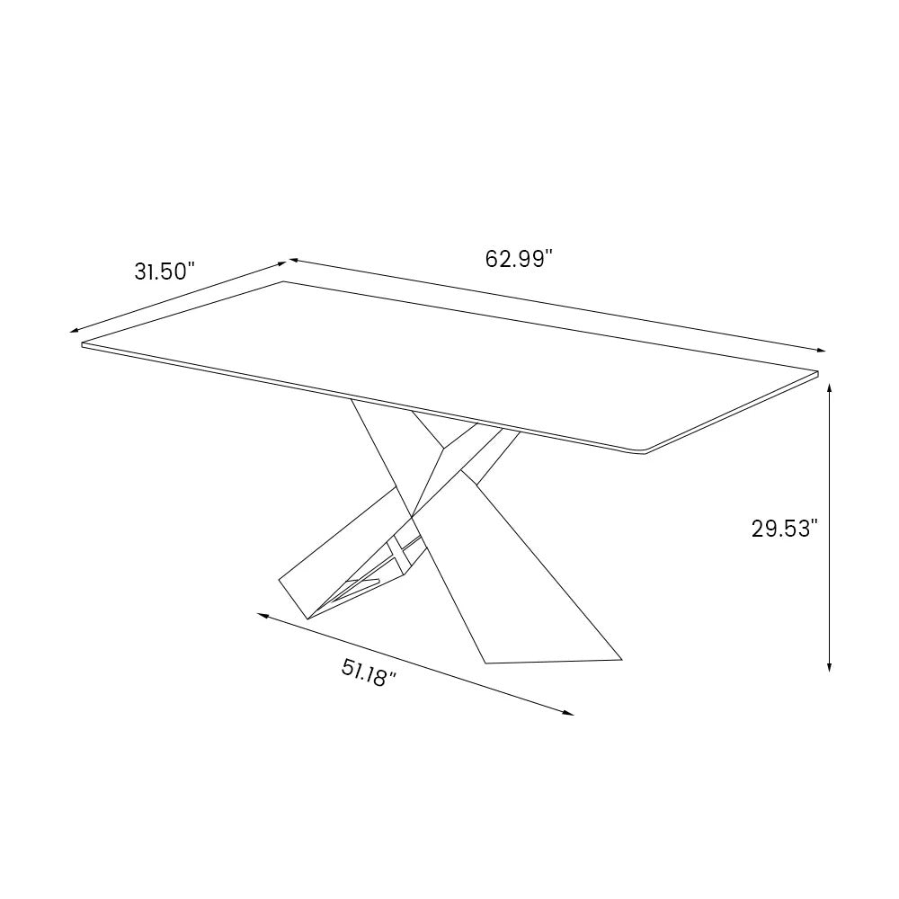 Vladimir 5-Pieces Modern Dining Table Set for 4