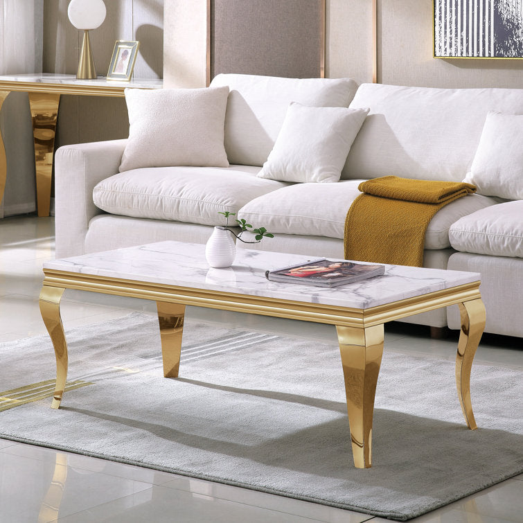 Navya Stainless Steel With Pvd Coated Coffee Table For Living Room