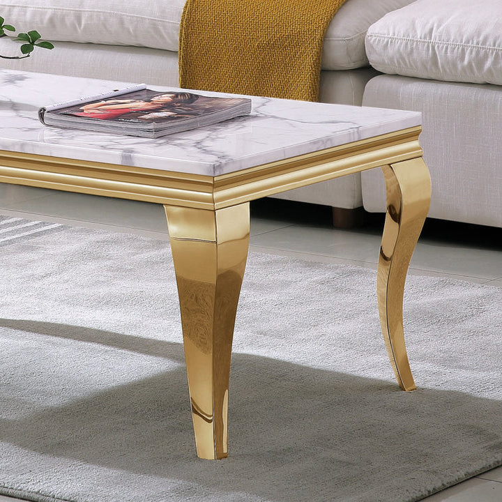 Navya Stainless Steel With Pvd Coated Coffee Table For Living Room