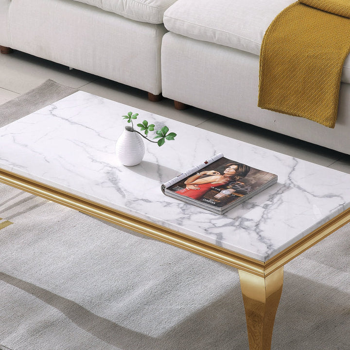 Navya Stainless Steel With Pvd Coated Coffee Table For Living Room