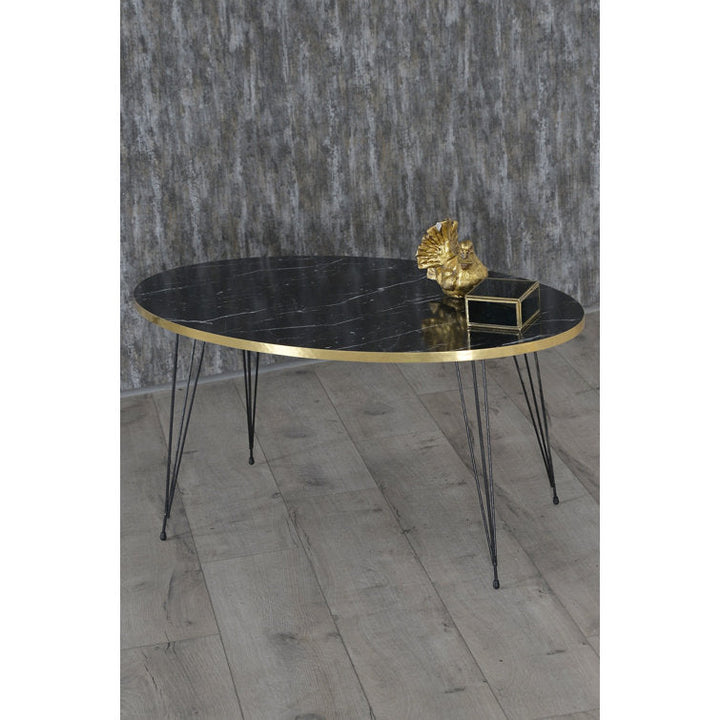 Charu Marble Top Metal Coffee Table Set Of 4