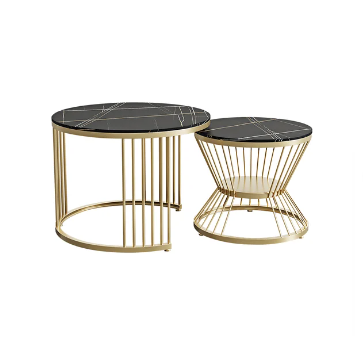 Hiral Marble Top Metal Coffee Table