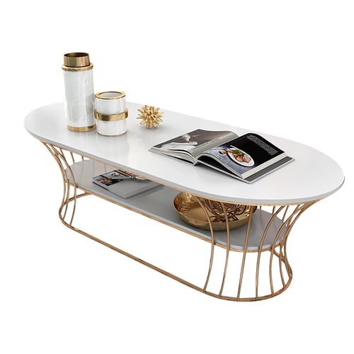 Ishani Marble Top Metal Coffee Table