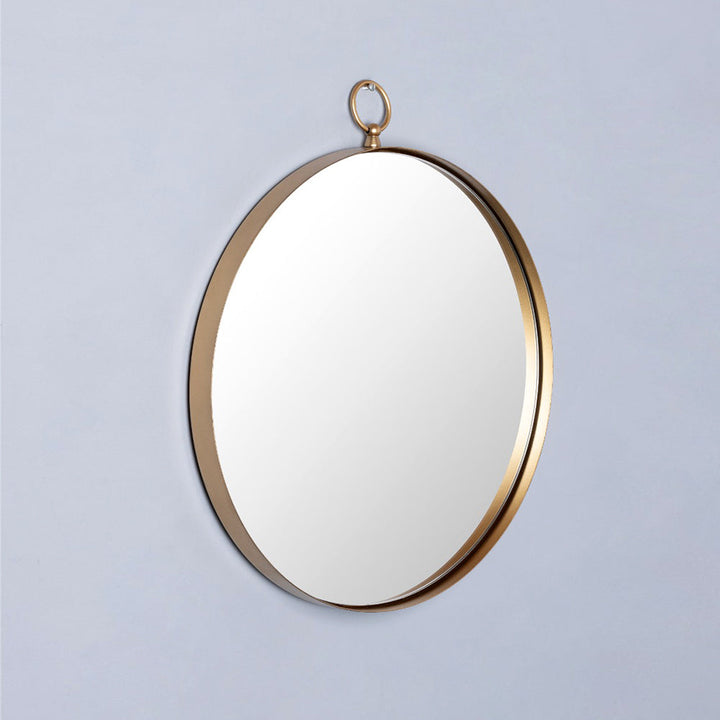 Copper Bordered Designer Metal Wall Mirror