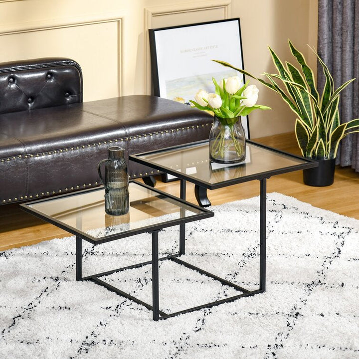 Aabha Black Metal Coffee Table For Living Room