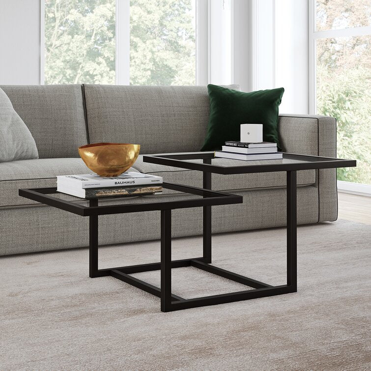 Aabha Black Metal Coffee Table For Living Room