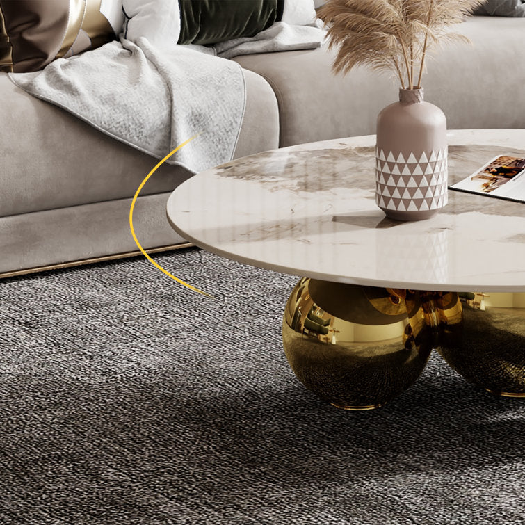Kavya Marble Top Metal Coffee Table