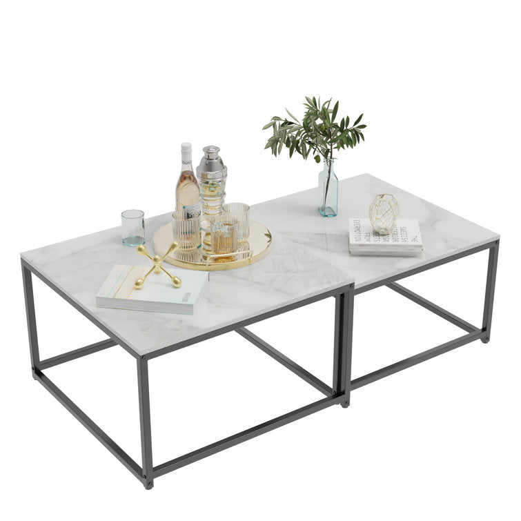 Khushi Marble Top Metal Coffee Table