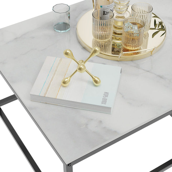Khushi Marble Top Metal Coffee Table