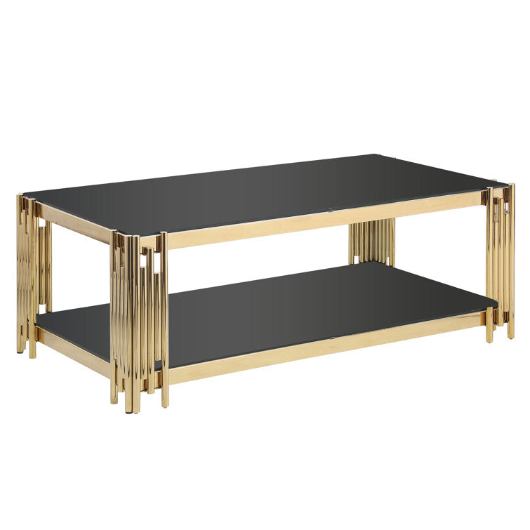 Madhavi Marble Top Metal Coffee Table